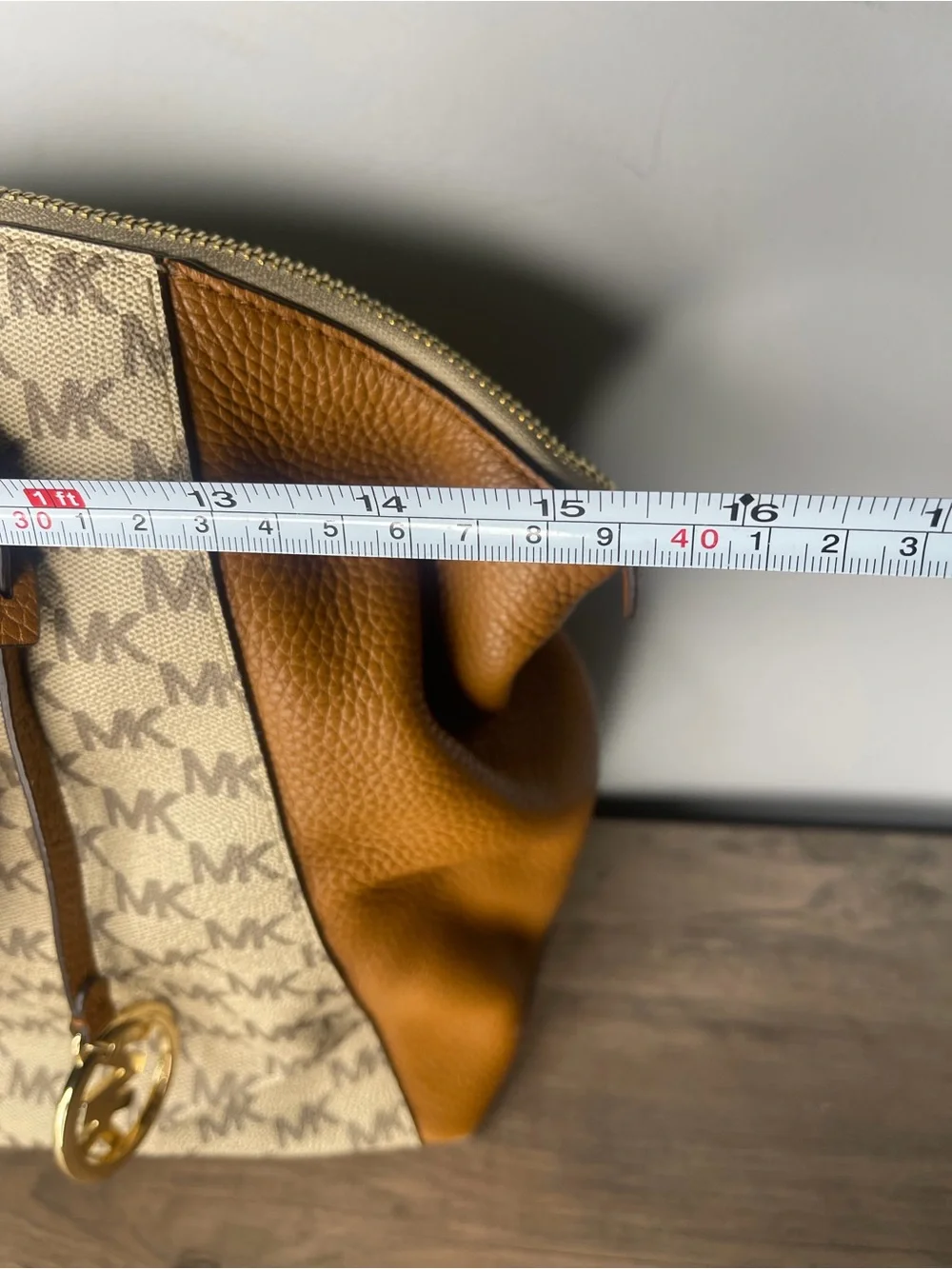 Michael Kors Nolita Brown Logo Satchel Handbag purse